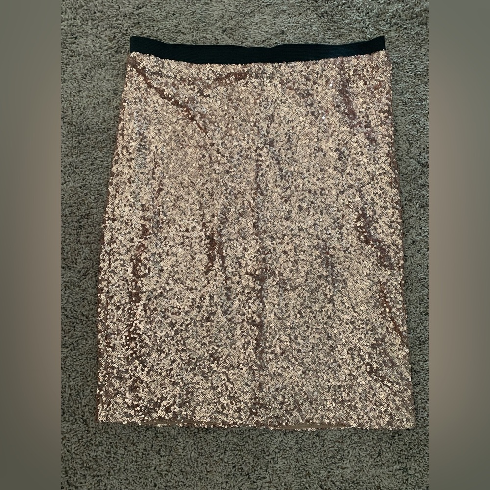 The Limited Sequin Skirt Rose Gold